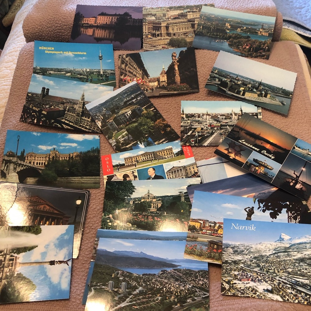 Brand New Vintage Scenic Postcards From Sweden, Norway, Lausanne, & Munich